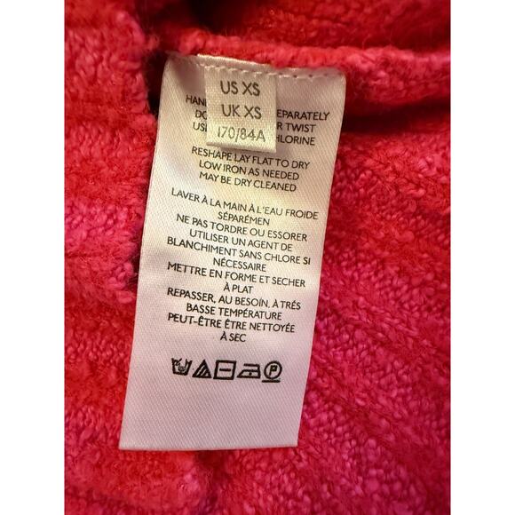 Free People Pink Cropped Ribbed Knit Katie XS Sweater Soft Cozy - Picture 7 of 11